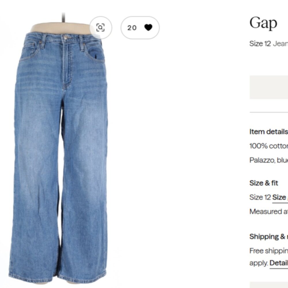 GAP Size 12 Jeans